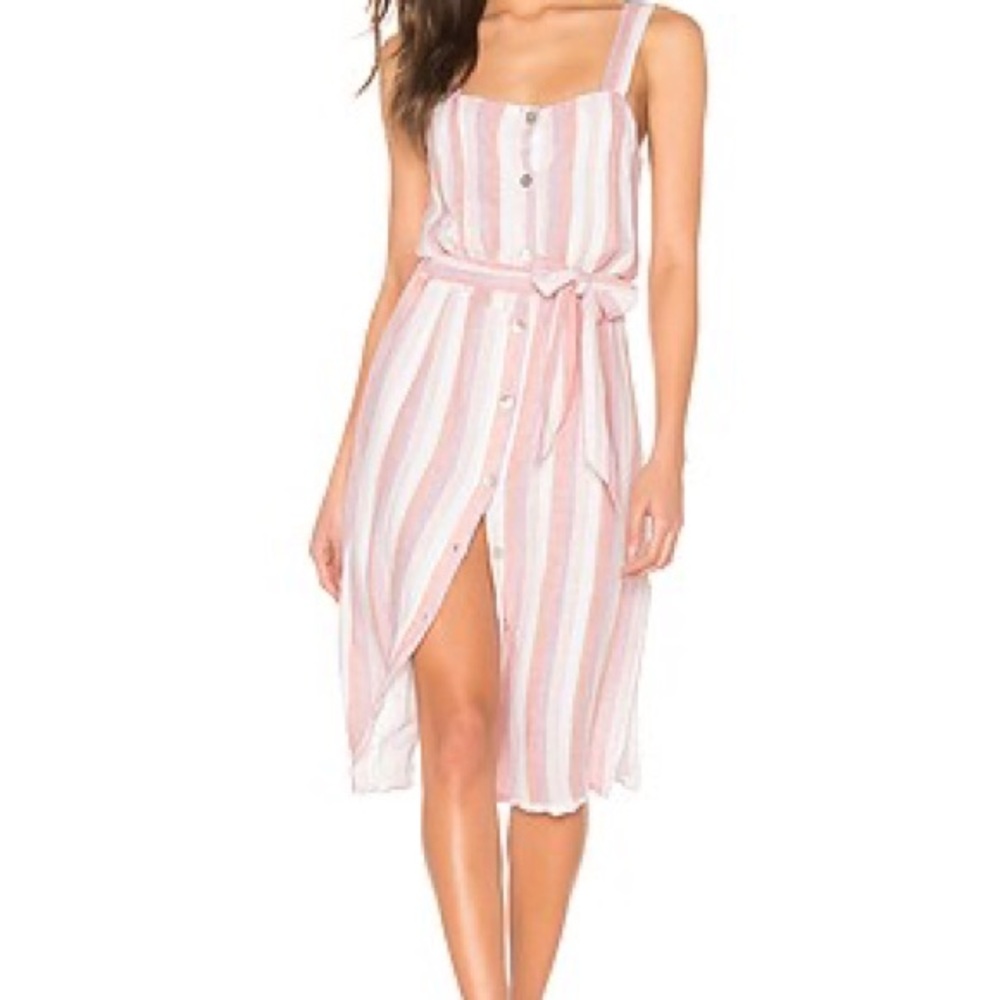 Rails Pink and White Striped Mini Dress